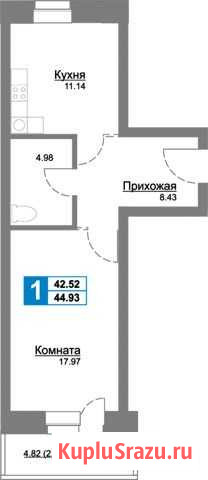1-комнатная квартира, 45 м², 1/10 эт. на продажу в Ярославле Ярославль - изображение 1