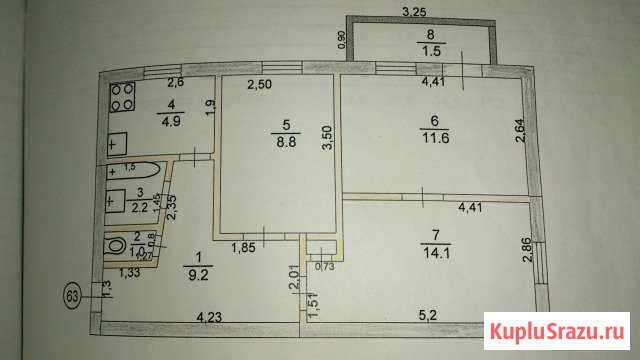 3-комнатная квартира, 51 м², 4/5 эт. на продажу в Ельниках Ельники - изображение 2