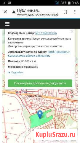 Участок СНТ, ДНП 300 сот. на продажу в Перми Пермь - изображение 1