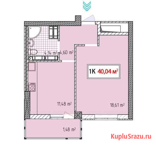 1-комнатная квартира, 40 м², 11/16 эт. на продажу в Симферополе Симферополь - изображение 1