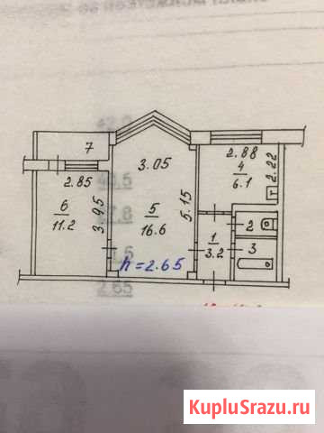 2-комнатная квартира, 42 м², 4/9 эт. на продажу в Красноярске Красноярск - изображение 1