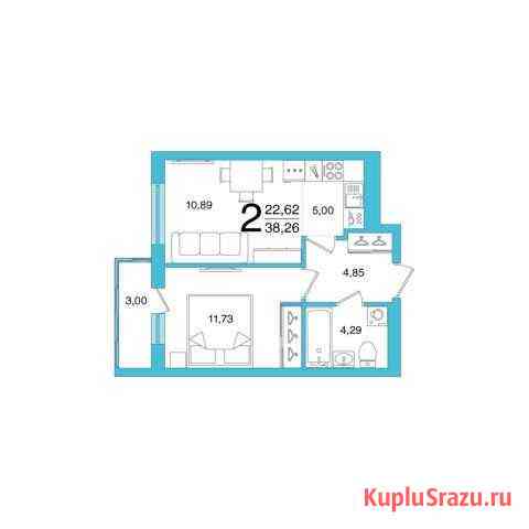 2-комнатная квартира, 38.3 м², 8/23 эт. на продажу в Уфе Уфа