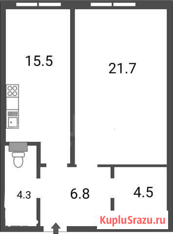 1-комнатная квартира, 53 м², 9/16 эт. на продажу в Мурино Мурино - изображение 1