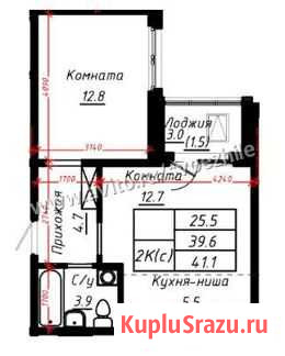 2-комнатная квартира, 41.1 м², 5/10 эт. на продажу в Барнауле Барнаул - изображение 1