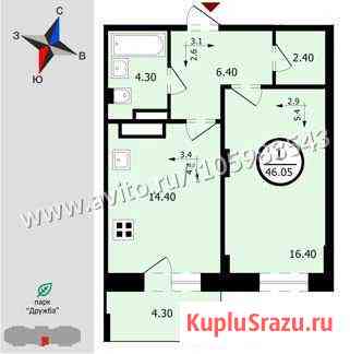 1-комнатная квартира, 46.1 м², 17/17 эт. на продажу во Владимире Владимир