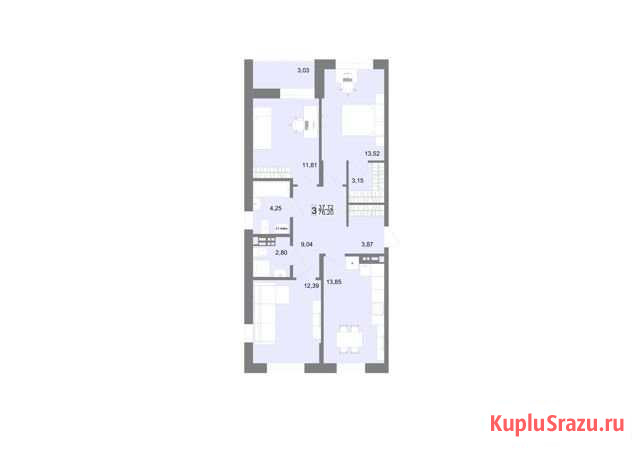 3-комнатная квартира, 76.3 м², 3/20 эт. на продажу в Верхней Пышме Верхняя Пышма - изображение 1