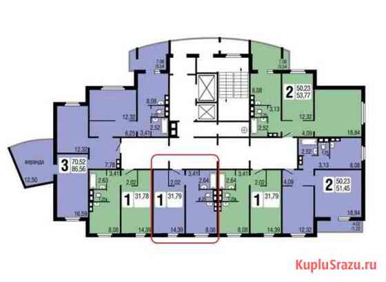 1-комнатная квартира, 32 м², 5/17 эт. на продажу в Красноярске Красноярск