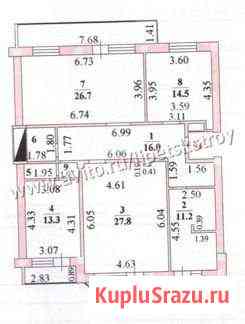 3-комнатная квартира, 115 м², 5/6 эт. на продажу в Липецке Липецк