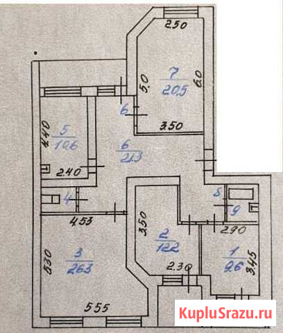 4-комнатная квартира, 110 м², 3/10 эт. на продажу в Белгороде Белгород - изображение 2