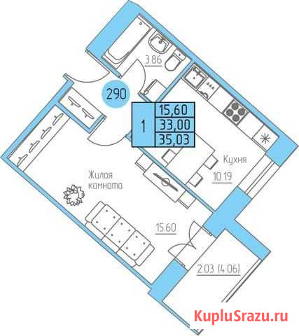 1-комнатная квартира, 35 м², 5/9 эт. на продажу в Ижевске Ижевск - изображение 1