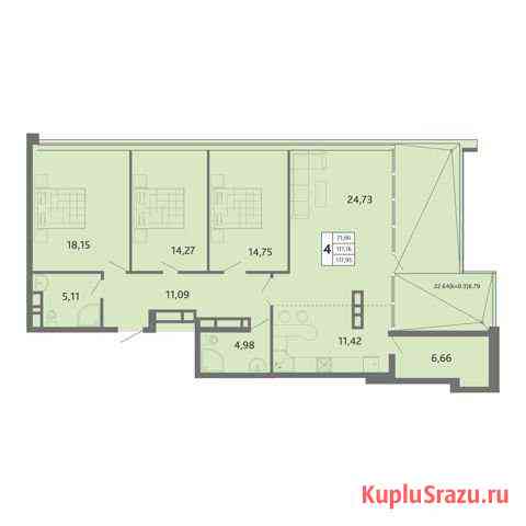 4-комнатная квартира, 118 м², 19/19 эт. на продажу в Краснодаре Краснодар