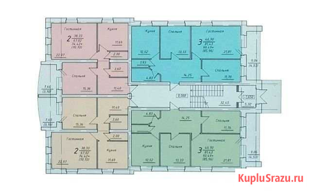 3-комнатная квартира, 86 м², 4/4 эт. на продажу в Вологде Вологда - изображение 2