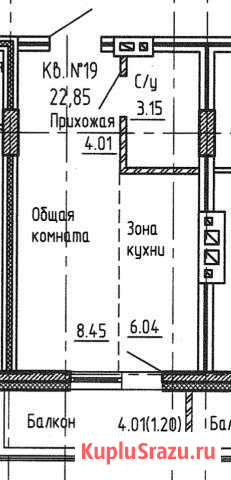 Квартира-студия, 22 м², 5/9 эт. на продажу в Барнауле Барнаул - изображение 3