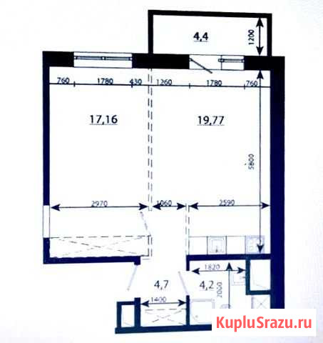 1-комнатная квартира, 50.2 м², 4/16 эт. на продажу в Иркутске Иркутск - изображение 2