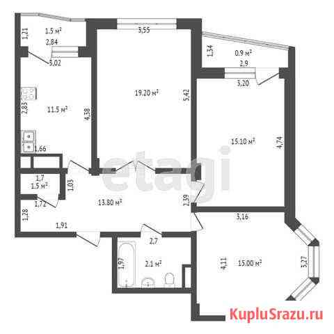 3-комнатная квартира, 81 м², 4/10 эт. на продажу в Калининграде Калининград