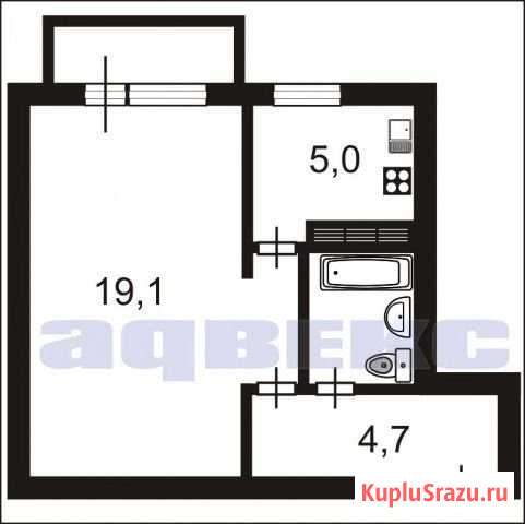 1-комнатная квартира, 32.1 м², 3/5 эт. на продажу в Назие Назия - изображение 2