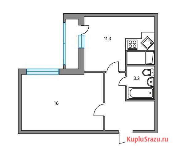1-комнатная квартира, 39.6 м², 16/23 эт. на продажу в Долгопрудном Долгопрудный - изображение 1