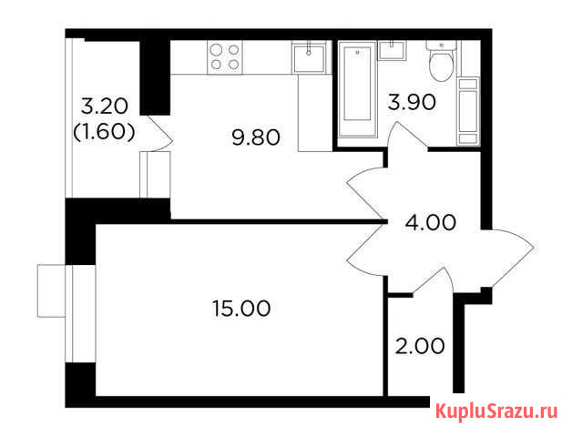1-комнатная квартира, 36.3 м², 3/11 эт. на продажу в Пушкино Пушкино - изображение 1