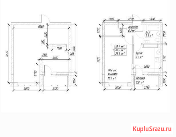 1-комнатная квартира, 38.6 м², 8/12 эт. на продажу в Кемерово Кемерово - изображение 2