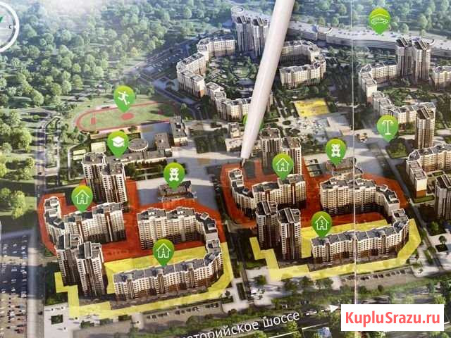 1-комнатная квартира, 40 м², 8/16 эт. на продажу в Мирном Мирное - изображение 1