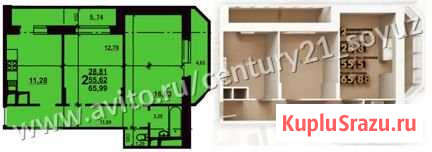 2-комнатная квартира, 60.9 м², 24/25 эт. на продажу в Ульяновске Ульяновск - изображение 2