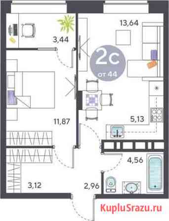 2-комнатная квартира, 42 м², 2/26 эт. на продажу в Новосибирске Новосибирск