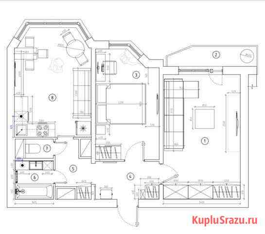 2-комнатная квартира, 61 м², 23/23 эт. в аренду на длительный срок в Красногорске Московской области Красногорск