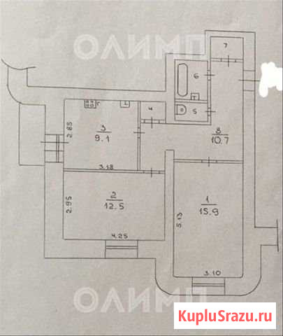 2-комнатная квартира, 54.6 м², 4/12 эт. на продажу в Вологде Вологда - изображение 2
