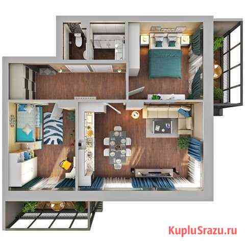 2-комнатная квартира, 69.6 м², 8/19 эт. на продажу в Казани Казань