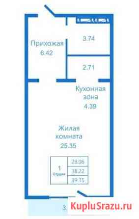 Квартира-студия, 39.4 м², 1/10 эт. на продажу в Новосибирске Новосибирск