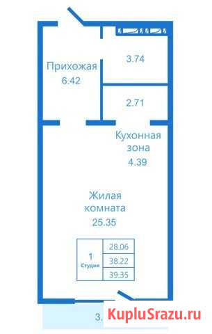 Квартира-студия, 39.4 м², 1/10 эт. на продажу в Новосибирске Новосибирск - изображение 2