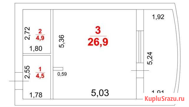 Квартира-студия, 46 м², 4/8 эт. на продажу в Воронеже Воронеж - изображение 3