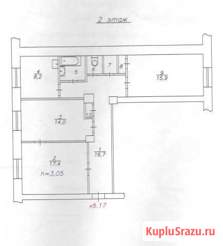 3-комнатная квартира, 80 м², 2/4 эт. на продажу в Красноярске Красноярск - изображение 1