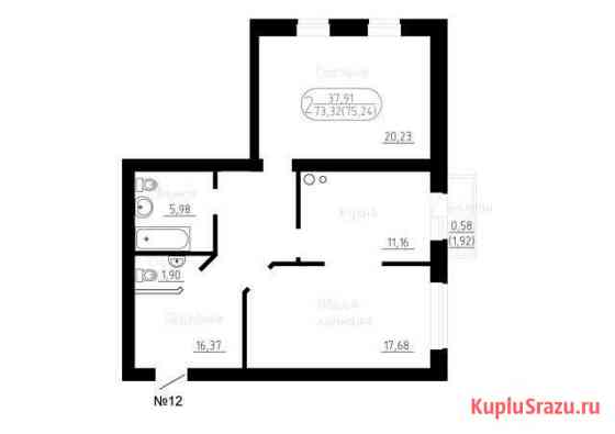 2-комнатная квартира, 75.2 м², 3/4 эт. на продажу в Твери Тверь