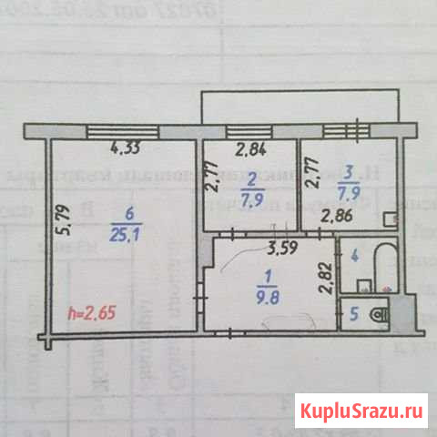 2-комнатная квартира, 55 м², 8/10 эт. в аренду на длительный срок в Киселевске Киселевск - изображение 1