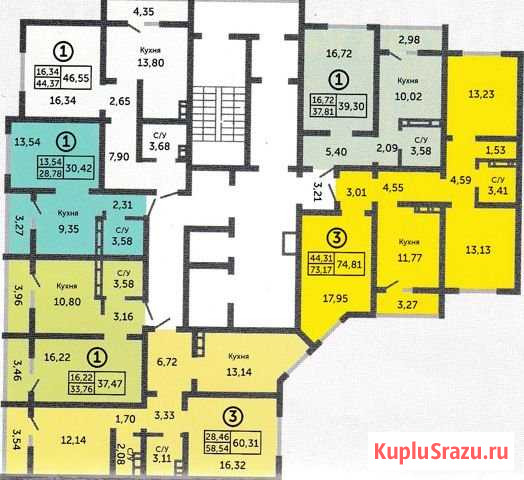 3-комнатная квартира, 42.5 м², 8/17 эт. на продажу в Оренбурге Оренбург - изображение 2