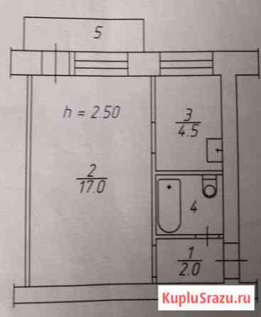 1-комнатная квартира, 28.9 м², 2/2 эт. на продажу в Красноярске Красноярск