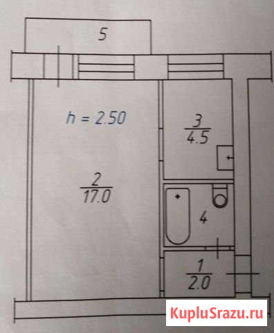 1-комнатная квартира, 28.9 м², 2/2 эт. на продажу в Красноярске Красноярск - изображение 1