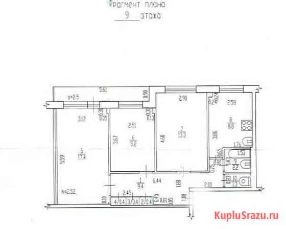 3-комнатная квартира, 63 м², 9/10 эт. на продажу в Брянске Брянск