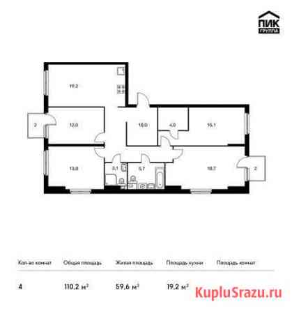 4-комнатная квартира, 110.2 м², 2/23 эт. на продажу в Москве Москва