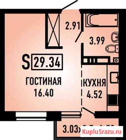 Квартира-студия, 30 м², 18/21 эт. на продажу в Краснодаре Краснодар