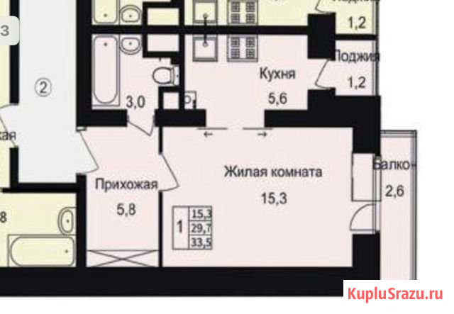 1-комнатная квартира, 33.5 м², 9/10 эт. на продажу в Твери Тверь - изображение 1