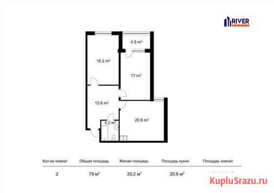 2-комнатная квартира, 79 м², 3/12 эт. на продажу в Махачкале Махачкала
