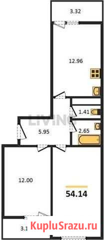 2-комнатная квартира, 54.1 м², 3/24 эт. на продажу в Краснодаре Краснодар - изображение 1