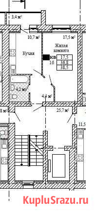 1-комнатная квартира, 37 м², 7/9 эт. на продажу в Тамбове Тамбов - изображение 1