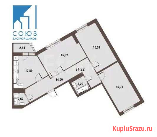3-комнатная квартира, 84.4 м², 19/25 эт. на продажу в Энгельсе Энгельс - изображение 2