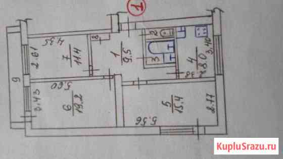 3-комнатная квартира, 71.3 м², 1/5 эт. на продажу в Симферополе Симферополь