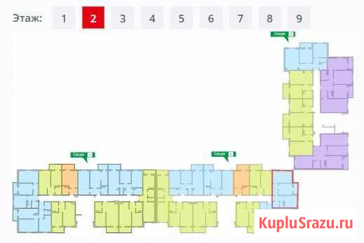 2-комнатная квартира, 53.9 м², 2/9 эт. на продажу в Пскове Псков - изображение 2