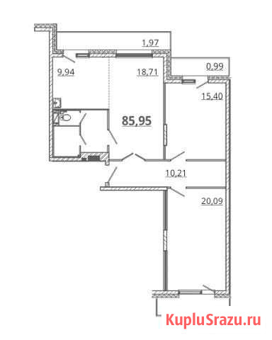 3-комнатная квартира, 85 м², 5/18 эт. на продажу в Красноярске Красноярск - изображение 1
