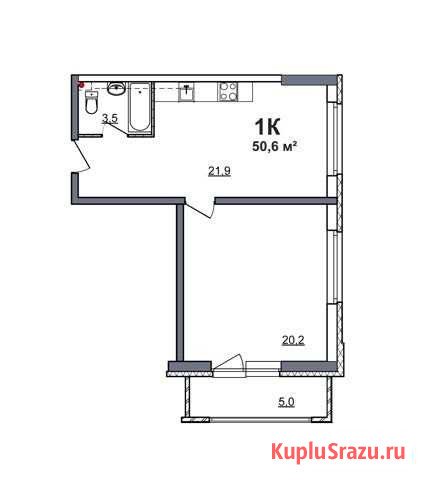 1-комнатная квартира, 50.3 м², 2/17 эт. на продажу в Нижнем Новгороде Нижний Новгород - изображение 2